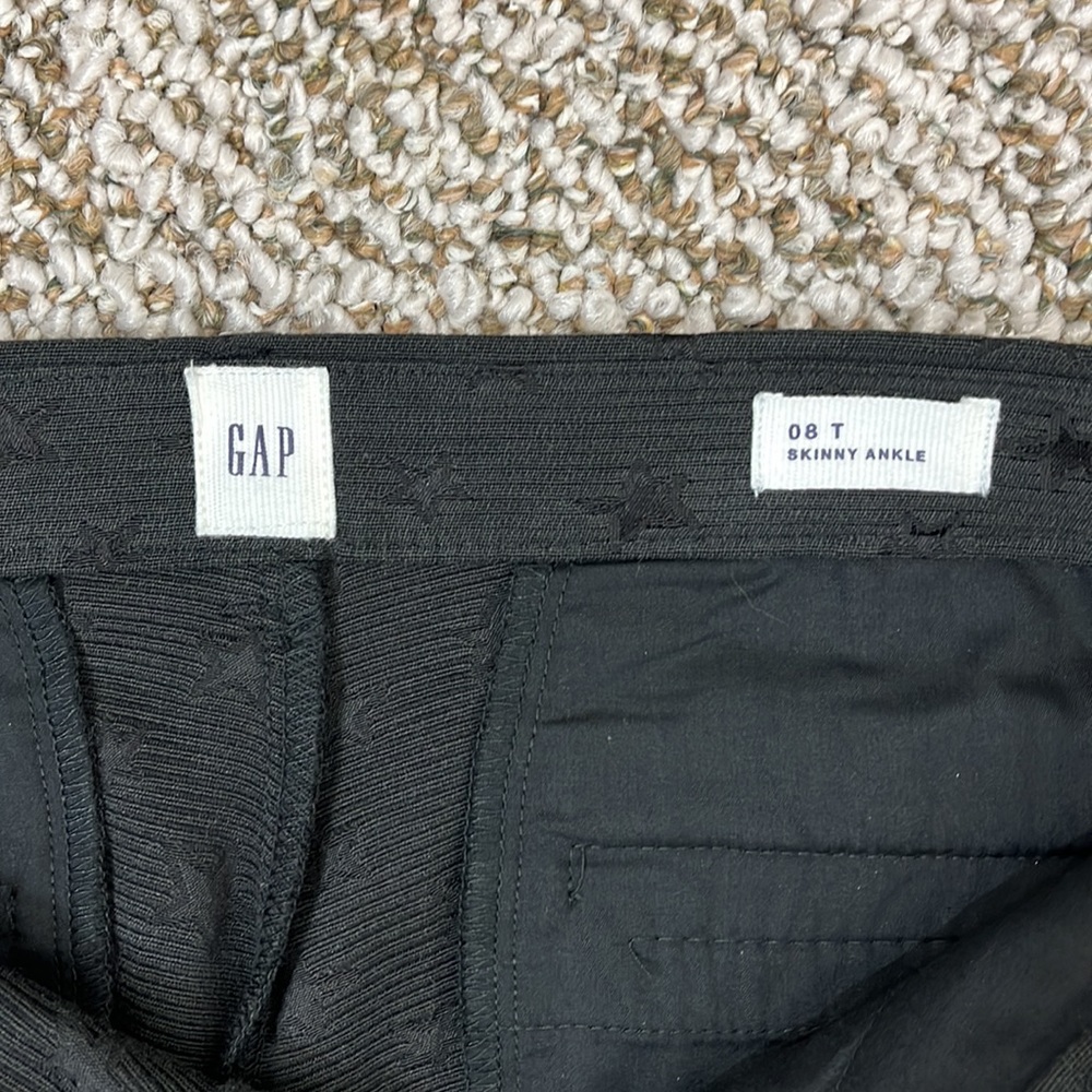 GAP STARS BLACK TROUSERS SKINNY ANKLE SIZE 8 31 inseam NWT - Picture 11 of 13